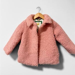 New with tags Mini Boden Sz 4/5 Pink Shaggy Jacket